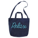 2WAYバッグ ロゴ ネイビー Relax 14219551042(4)