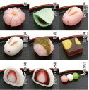 和菓子マグネット(桜/落し文/兎饅頭紅/兎饅頭白/桜餅/栗羊羹/苺大福しろあん/いちご大福こしあん/三色団子/菊/桔梗/もみじ饅頭/生八ツ橋にっき/生八ツ橋桜あ...