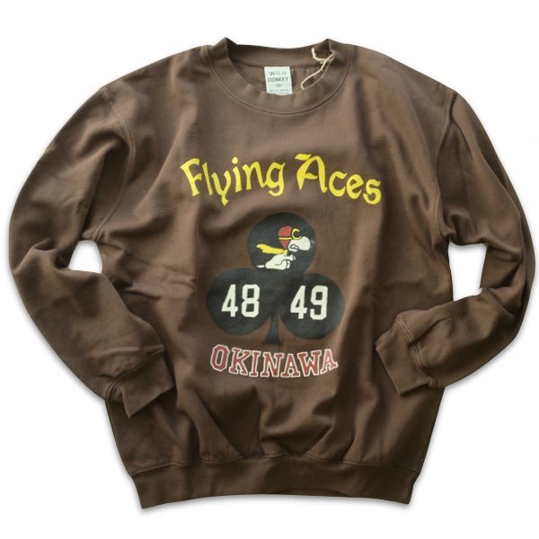 楽天Mens Ladys SelectShop クランチWILD DONKY ワイルド・ドンキー プリントスウェットシャツ”スヌーピーFlying Aces”【イタリア製】【メール便】