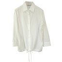 CIRCOLO1901 チルコロ レディス コットンジャージー紐入りシャツ・ホワイト/サックス【春夏】【送料無料】【メール便可】【セール】