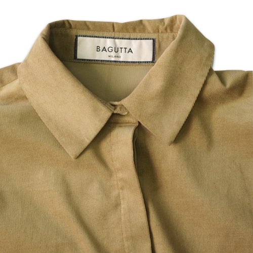 【セール】Bagutta バグッタ レディス マイクロコーデュロイシャツ キャメル ブラック【送料無料】Aライン 羽織物 krunch-10001626 Mens Ladys SelectShop クランチ サンプル画像3