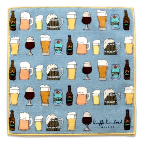 樂天商城 - ディエッフェ・キンロック Dieffe Kinloch キンロック プリントタオルハンカチ BEER プレゼント 誕生日 【送料無料】タオル地 ビール ビールジョッキ ハンドタオル