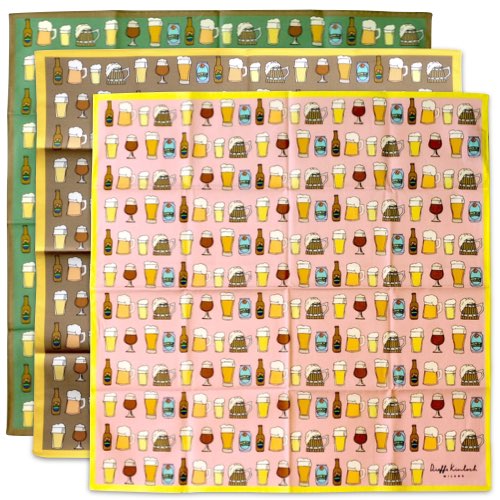 樂天商城 - ディエッフェ・キンロック Dieffe Kinloch コットンプリントハンカチ BEER【送料無料】ビール ビアー ジョッキ プレゼント 母の日 父の日 ギフト お祝い