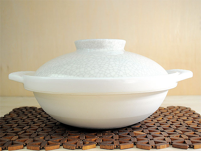 萬古焼 銀峯貫入 8号 土鍋 2〜3人用 日本製 国産 直火用 調理器