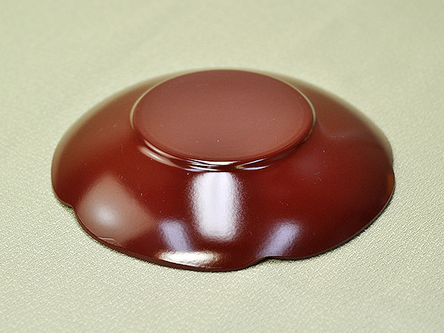 3.6 梅無地 茶托 ウルミ 茶たく 茶器 越前漆器 【ネコポス対応（1通につき4個まで）】