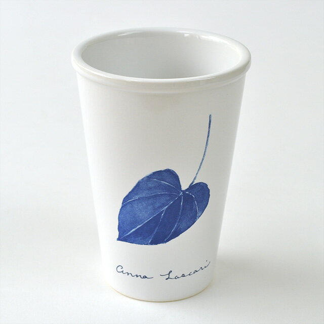 【訳あり】 たっぷり フリーカップ リーフ 300cc タンブラー コップ Anna Lascari アンナラスカリ 【アウトレット 在庫処分】