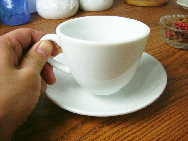 フォンテ カプチーノ カップ＆ソーサー 205cc コーヒーカップ ティーカップ 碗皿 白い食器 洋食器 業務用 2