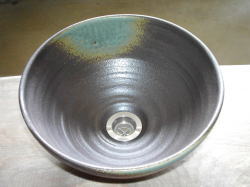 手洗い鉢 灰釉 (小) 直径24cm 洗面ボウル 陶器