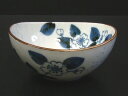 4.0 楕円鉢 吹き墨桜 13.5cm×13cm×高さ6cm 350cc 小鉢 日本製 美濃焼 和食器