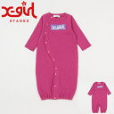 50%OFFSALE X-girlStages エックスガールステージス ボックスロゴ カバーオール 70cm 2WAYオール子供服 女の子キッズこども新生児 ベビー女児