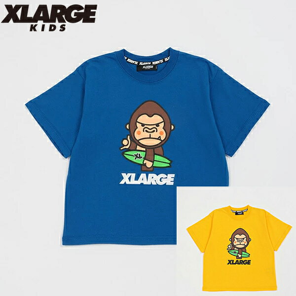 新作 XLARGE KIDS(エクストララージキッズ) サーフファニーゴリラ半袖Tシャツ 90cm120cm130cm140cm X-LARGE KIDS キッズ 子供服 男児