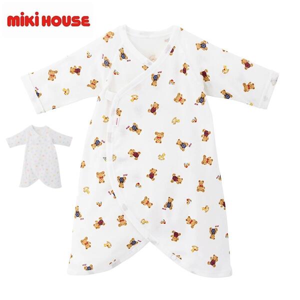★★ミキハウスmikihouseピュアベールフライスコンビ肌着 50-60cm・60-70cm ベビー服 子供服 赤ちゃん 新生児 女の子 男の子 日本製 抗菌 抗ウイルス 出産準備