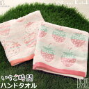 【アウトレット価格:SK】『いちご時間』ハンドタオル 約34×37cm ジャガード 甘撚り シンジカトウ カトウシンジ 日本製 国産 泉州タオル 人気 オススメ...