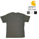 カーハート トップス メンズ CARHARTT メンズTシャツ カーハート メンズ I030111 Tシャツ 白 white チャコールグレー 黒 ブラック トップス ブランド 半袖 ロゴ carhartt ゆったり 綿 コットン ドロップ ルーズ シンプル メンズライク 新作 5分袖 ビックシルエット ロゴT ユニセックス