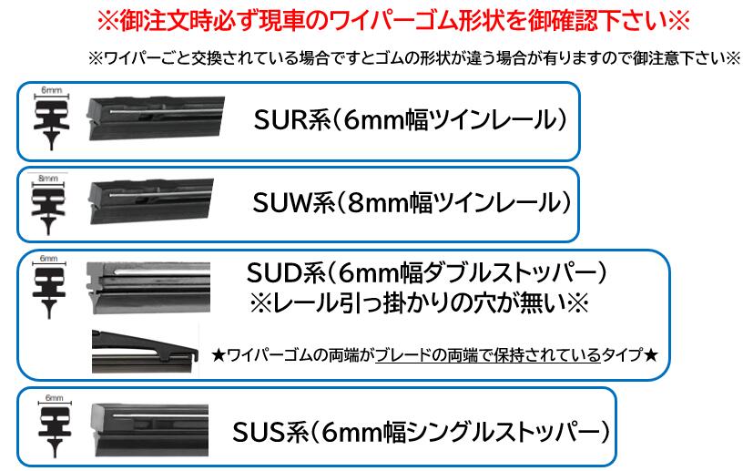 マルエヌ MARUENU ポップコート 撥水ワイパー替えゴム 特殊シリコンゴム採用 撥水ワイパーゴム フロント1台分セット トヨタ グランビア KCH RCH VCH 100 200系 H10年4月～H14年5月 2