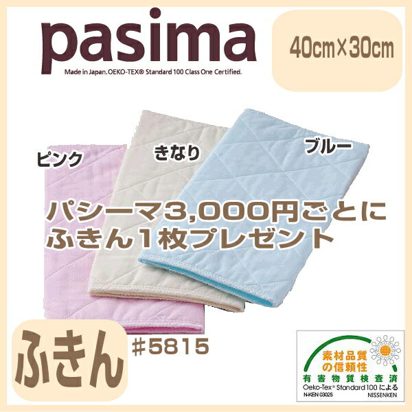 5 5815H パシーマ のプチハンカチ 20cm×20cm 色：きなり・ブルー 代引できません