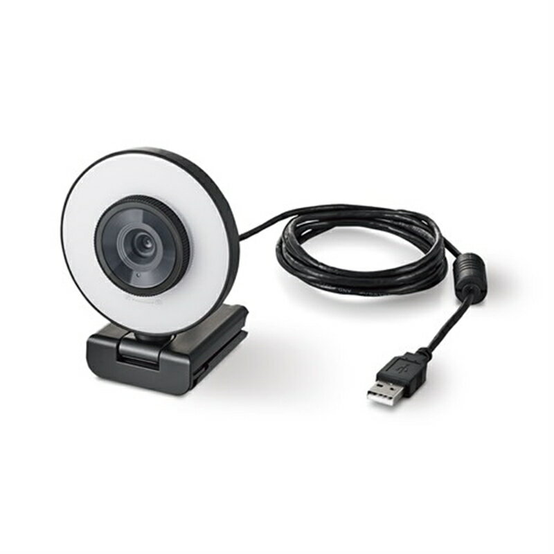 エレコム LEDリングライト内蔵Webカメラ UCAM-CX20ABBK