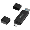 バッファロー(Buffalo) Type-C/Type-A接続 USB3.2 Type-Cカードリーダー BSCR130U3CBK ブラック