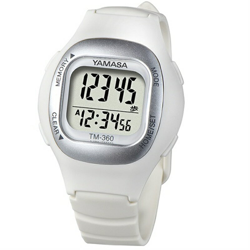 山佐時計計器 腕時計型歩数計 TM-360-W ホワイト