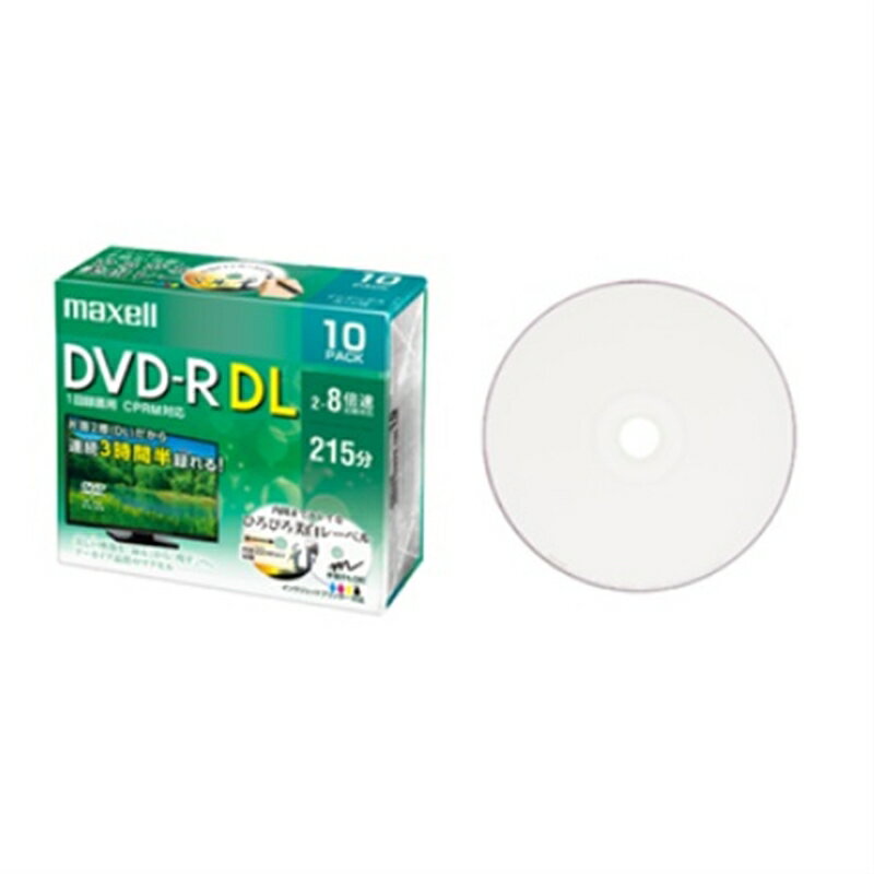 maxell（マクセル） 録画用DVD－R　DL DRD215WPE.10S ホワイト