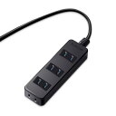エレコム AVシャッタータップ/4個口/5m AVT-ST02-2450BK ブラック