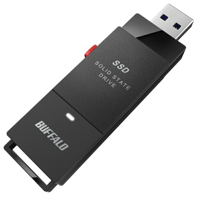 BUFFALO(バッファロー） SSD-PGVB500U3-B 外付けSSD USB-A接続 SIAA抗菌(Chrome/Mac/Windows11対応) ブラック ［500GB /ポータブル型］ SSDPGVB500U3B