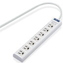 エレコム EU RoHs指令準拠 雷ガード常時通電/スイッチ連動タップ T-T05-3720LG/RS