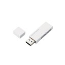 エレコム USBメモリー/USB2.0対応/セキュリティ機能対応 MF-MSU2B16GWH ホワイト 容量:16GB