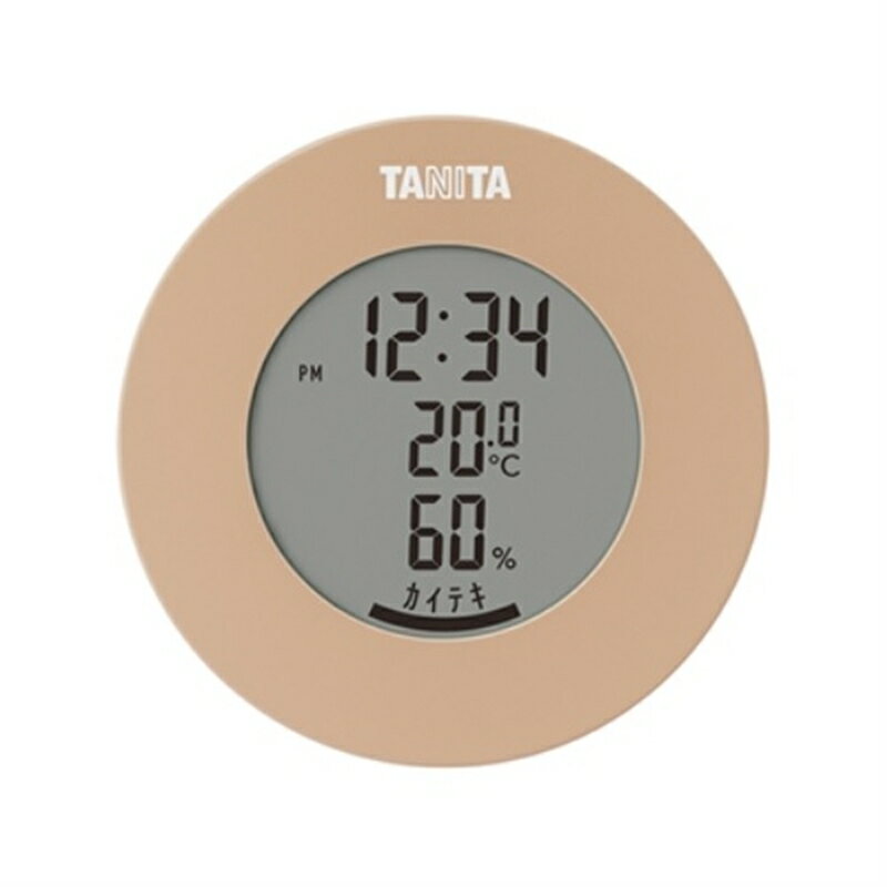 タニタ デジタル温湿度計 TT-585-BR ライトブラウン