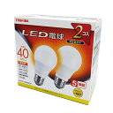 東芝(TOSHIBA) LED電球 電球色 2個入り LDA4L-G/K40V1P 40W形相当/E26口金