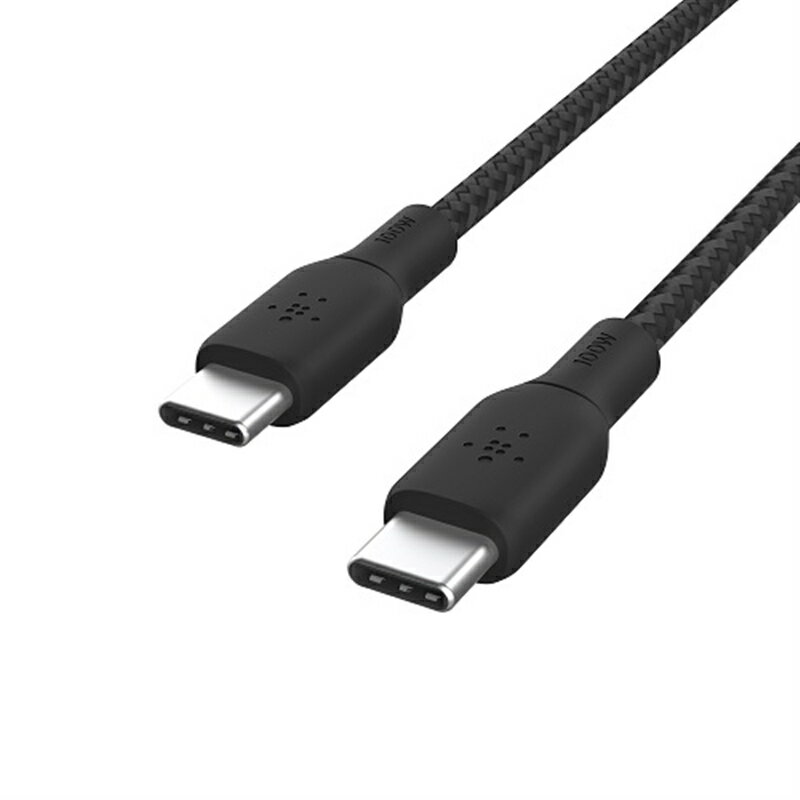 Belkin（ベルキン） BOOST↑CHARGE USB-C to USB-C 2重編込高耐久ナイロンケーブル 100W 3M CAB014bt3MBK 3m　ブラック