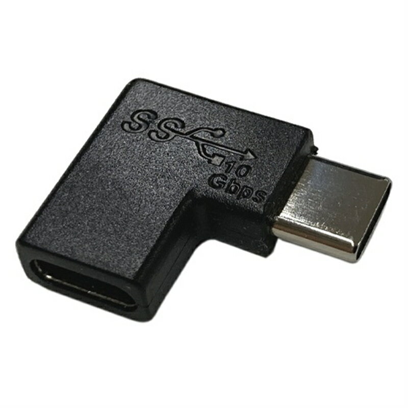 GOPPA モバイルディスプレイ向け Type-C L字型アダプター GP-TCL32FA/B ブラック