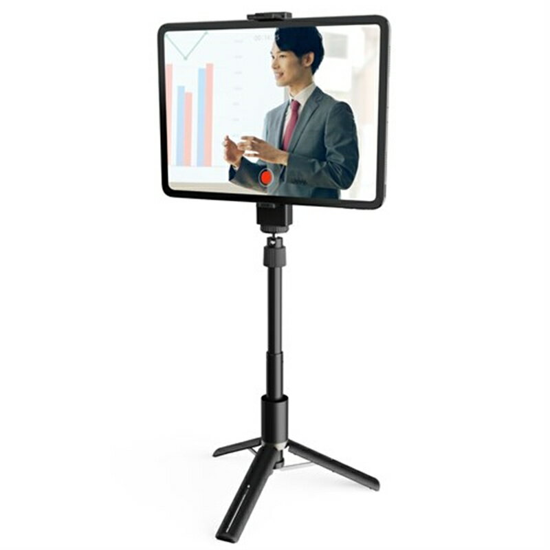 エレコム スマートフォン・タブレット用三脚/自撮り棒/2way/高耐荷重 P-STSRS02MTBK ブラック