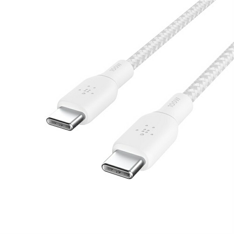 Belkin（ベルキン） BOOST↑CHARGE USB-C to USB-C 2重編込高耐久ナイロンケーブル 100W 3M CAB014bt3MWH 3m　ホワイト