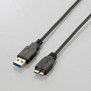 エレコム USB3．0ケーブル／A-microB／スリム／1m USB3-AMBX10BK ブラック