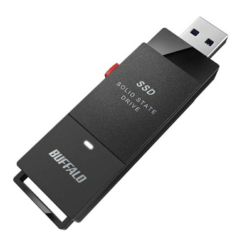 バッファロー Buffalo USB 3.2 Gen.1 対応 テレビ対応・スティック型SSD SSD-PUT500U3-BKC ブラック SSD：500GB