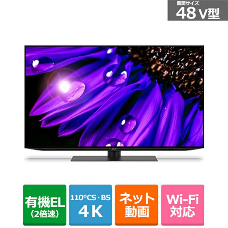 (Ĺ̵ݾ/̵)SHARPʥ㡼ס 48VBS/CS 4K塼ʡ¢ͭELƥӡAQUOS OLEDEQ2饤󡡡Google tv 4T-C48EQ2 ֥å