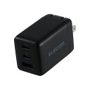 エレコム USB Power Delivery 67W AC充電器(C×2+A×1) ACDC-PD10367BK ブラック