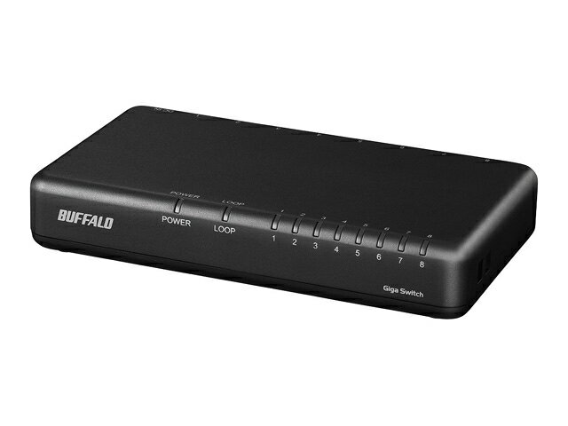 バッファロー（Buffalo） スイッチングHUB LSW6-GT-8EPL/BK ブラック　8ポート