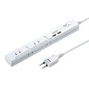 サンワサプライ スリムUSB充電機能付きタップ TAP-SLIM5U-2