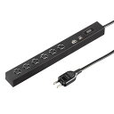 サンワサプライ スリムタップ(AC6個口・A1+C1・PD33W・1.5m・ブラック) TAP-SLIM6UC-15BK
