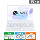 NEC 15.6型ノートパソコン LAVIE N15 PC-N157CJAW パールホワイト