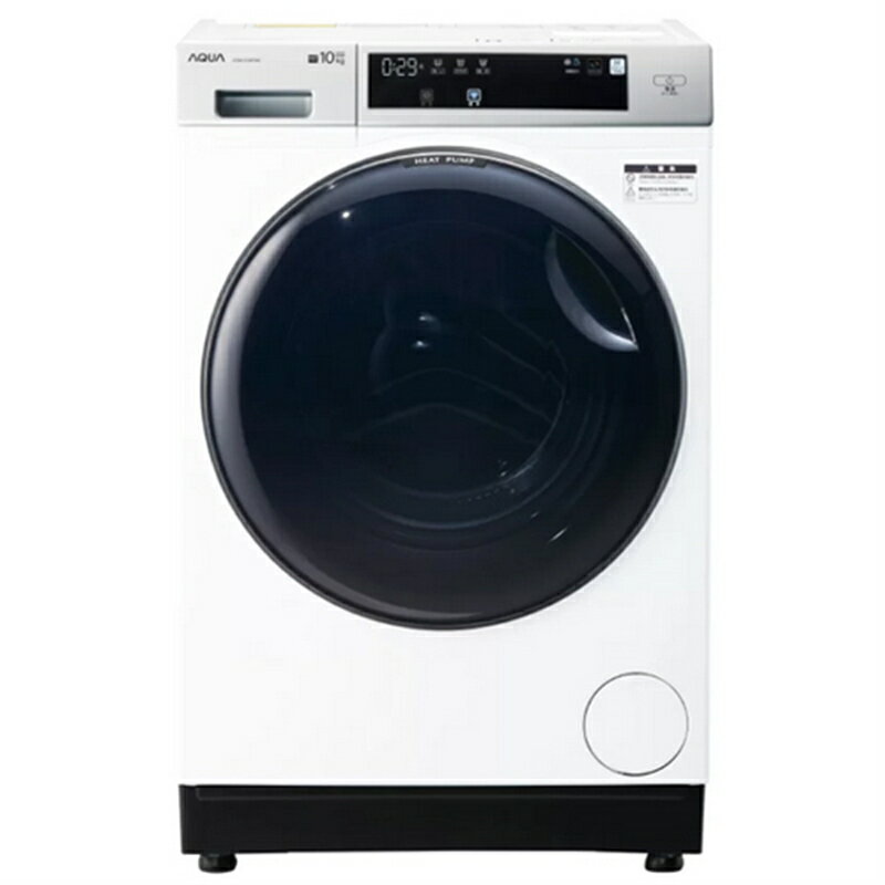 (長期無料保証/配送設置無料)AQUA（アクア） ドラム式洗濯乾燥機　まっ直ぐドラム AQW-D10P-L(W) ホワ..
