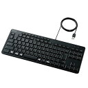エレコム 有線静音コンパクトキーボード TK-FCM113SKBK ブラック