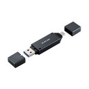 エレコム SDカードリーダー USB Type-C&USB-A 両対応 直挿し MR3C-D207BK ブラック