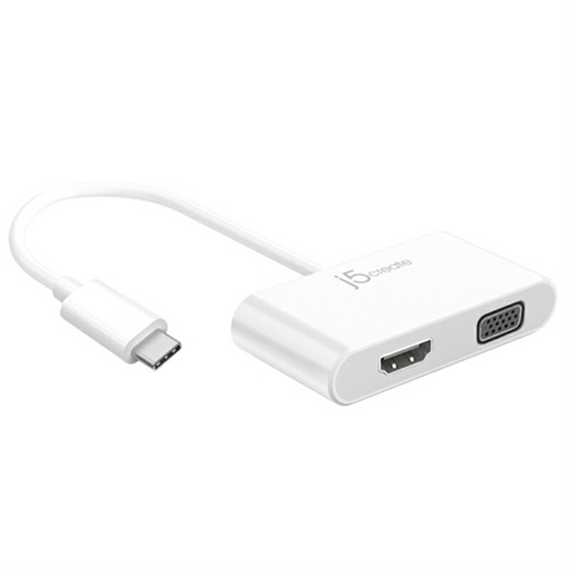j5 create USB-C デュアル VGA & HDMI マルチディスプレイアダプター JCA174 ホワイト