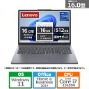 Lenovo(レノボ) 16型ノートパソコン Lenovo IdeaPad Slim 3i Gen 10 83K20019JP(IPS3 16IRH10) ルナグレー