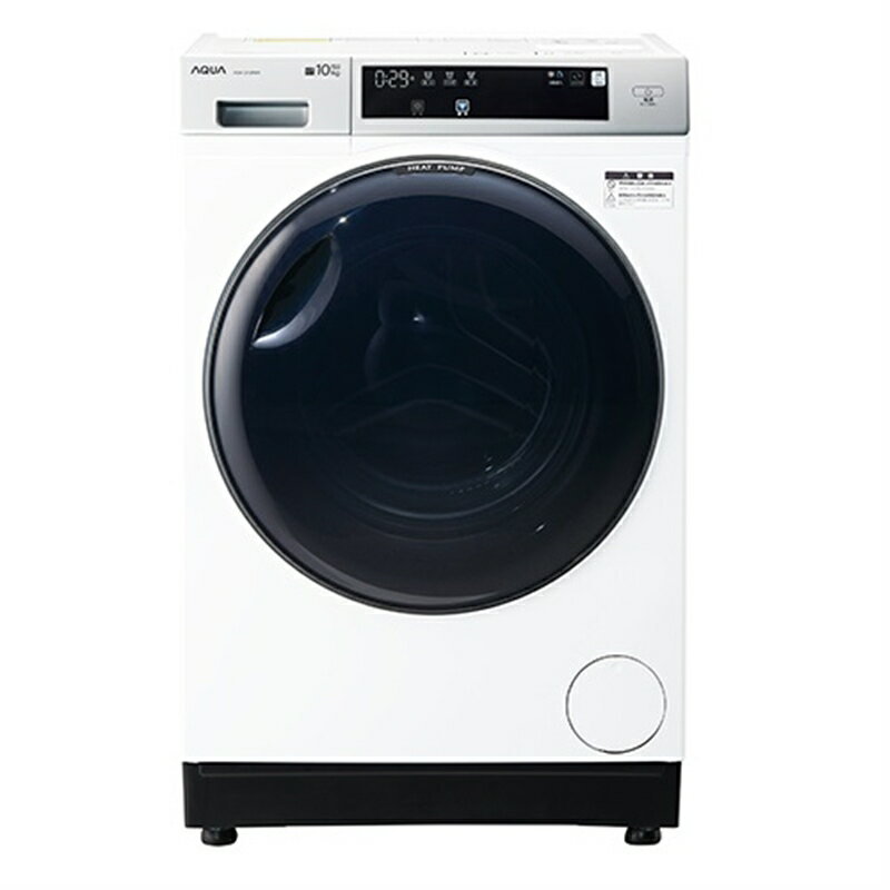 (長期無料保証/配送設置無料)AQUA（アクア） ドラム式洗濯乾燥機　まっ直ぐドラム AQW-D10P-R(W) ホワ..