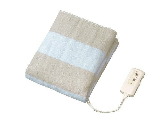 小泉 電気敷毛布 KDS-50236D ベージュ系ストライプ柄