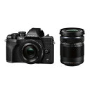オリンパス 小型一眼カメラ 2本レンズキット(電動ズーム+望遠) 4K OM-D E-M10 Mark4 EZダブルズームキット ブラック